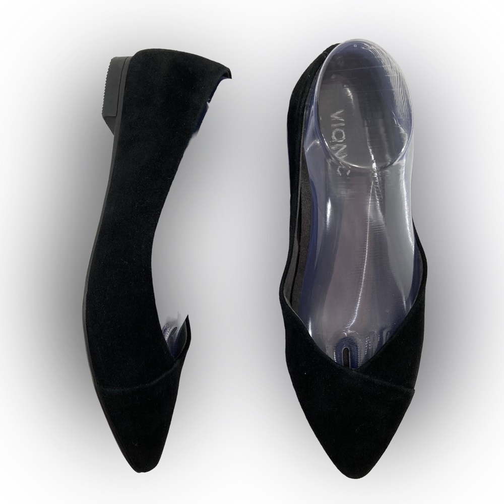 Vionic Women's Caballo Ballet Flats Size 7 Black Suede Slip On Orthotic